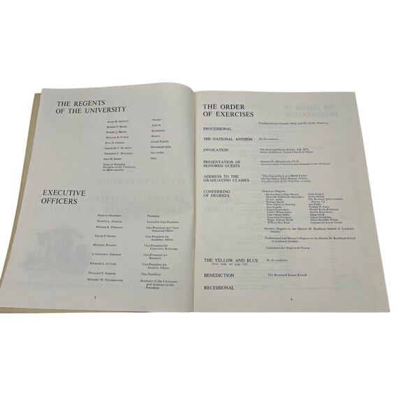 1967 Univ of Michigan Graduation Program w/ Insert - Michigan Stadium - Picture 4 of 12